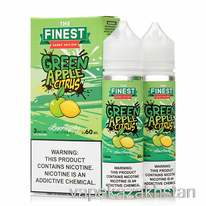 Vape Kazakhstan Green Apple Citrus - The Finest Candy Edition - 120mL 3mg